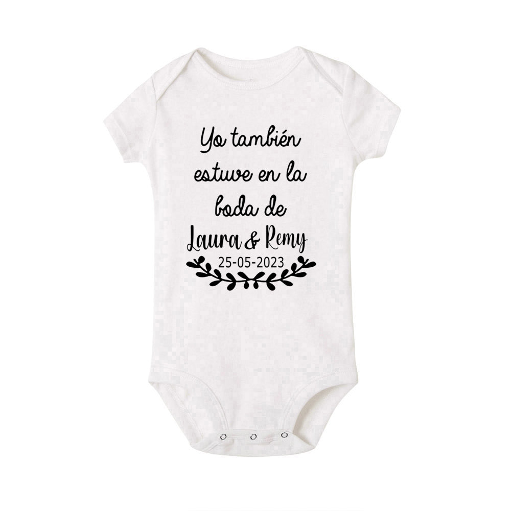Personalisierter Baby-Body „I Also Attended The Wedding“, individueller Name, Baby-Overall, Hochzeit, Kleinkind, Kleinkind, Junge, Mädchen, Strampler, Outfits.