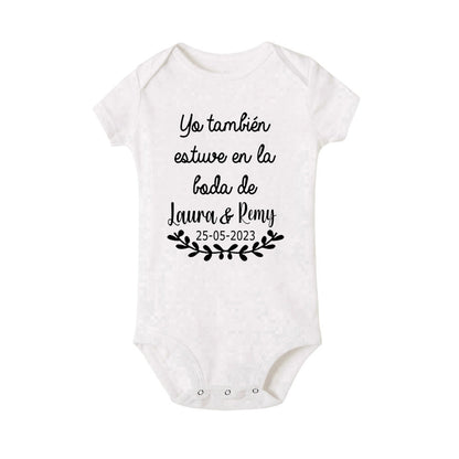 Personalisierter Baby-Body „I Also Attended The Wedding“, individueller Name, Baby-Overall, Hochzeit, Kleinkind, Kleinkind, Junge, Mädchen, Strampler, Outfits.