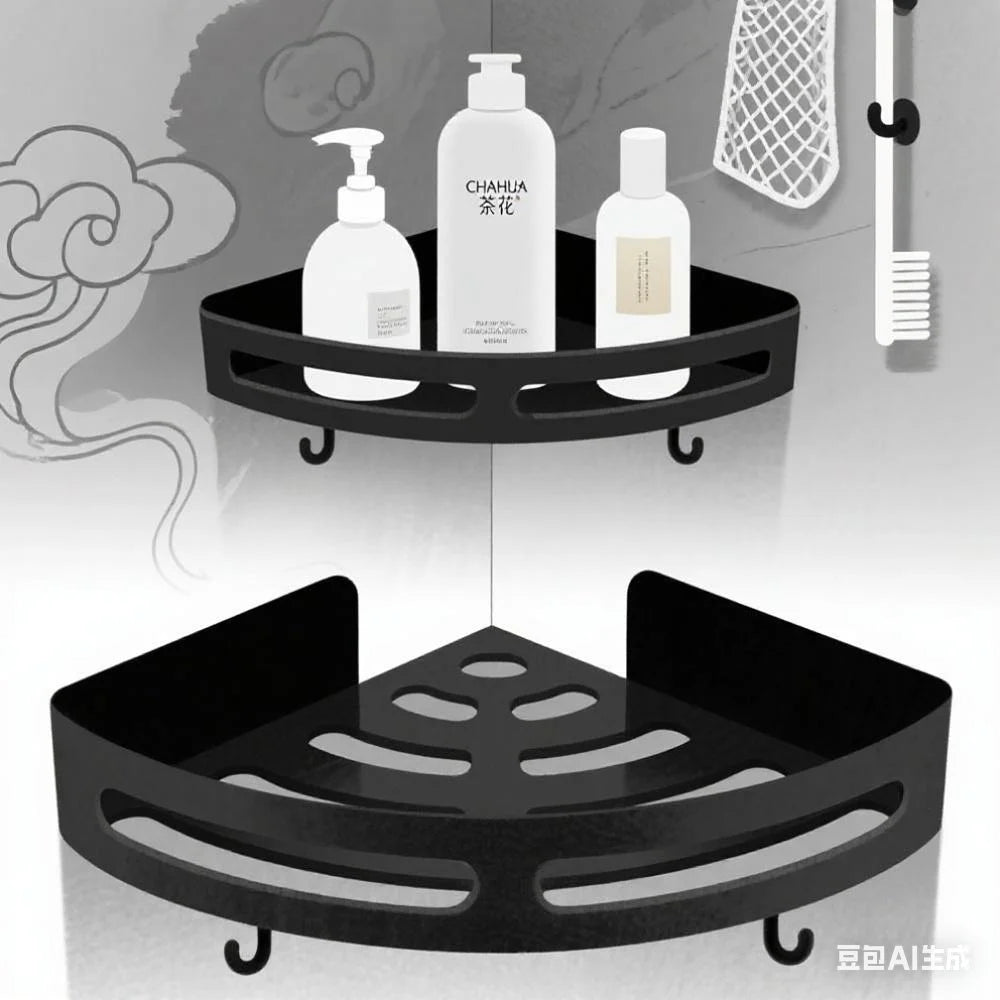 Badezimmer-Shampoo-Halter, Badezimmer-Eckregale für die Dusche, Make-up-Aufbewahrungsregal, Organizer-Regal für die Dusche ohne Bohren