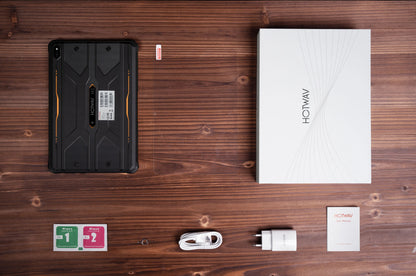 Rugged Tablet HOTWAV R8, 12 (4+8) Go + 128Go, 10.1'', 5MP Front + 13MP Rear Cameras, Android 14.0, 10800mAh Battery, Dual SIM, GPS, 4G