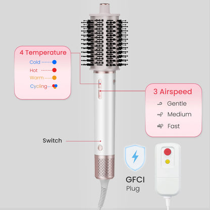 MAXGROOM High-Speed Hair Dryer Brush 110000 RPM Fast Dry Hair Care Styling Blow Dryer Brush Negative Ion HairDryer Multi Styler.