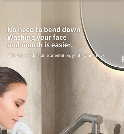 ABS Modern 360 Degree Swivel Kitchen Robotic Arm Faucet Soft Bubble/shower Dual Mode Flexible Adjustment