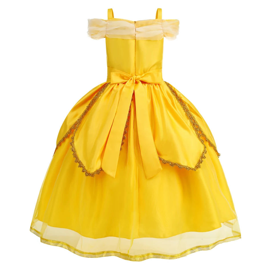 Belle Cosplay Prinzessin Kleid Mädchen Geburtstag Charme Kostüm Kinder Karneval Party Bühne Leistung Vestido Kinder Disguise Kleid.