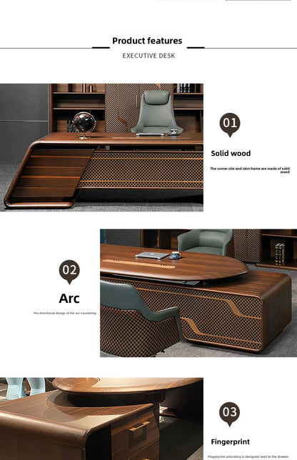 Leichter Luxus-Chef-Tisch, Chef-Schreibtisch, einfache moderne Büromöbel für Stuhlpersonen, speziell geformter kreativer Allgemein