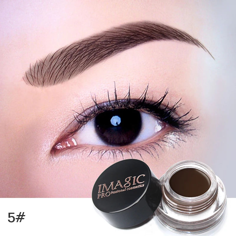 IMAGIC Professional Eyebrow Gel 6 Colors Eyebrow Enhancer Brow Enhancers Tint Makeup Eyebrow Brown With Brow Brush Tools.