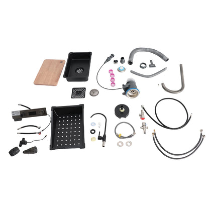 Digitalanzeige-Küchenspüle, professionelle gebürstete, verdickte Digitalanzeige, Doppelspüle aus Edelstahl für die Küche