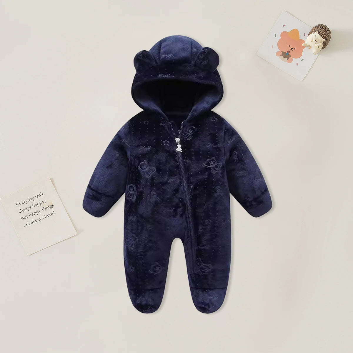 AYNIGIELL 0-12M Cartoon Neugeborenen Body Warme RompersSoft Neugeborenen Baby Kleidung Flanell Herbst Winter Baby Jungen Mädchen Overall.