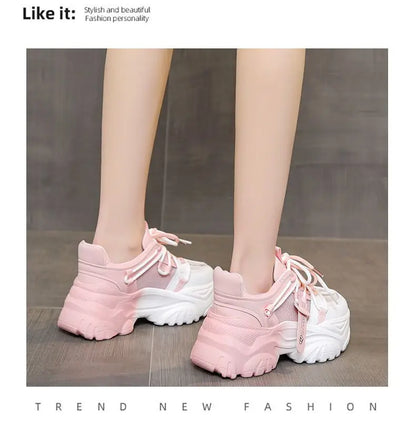 Women's Shoes Casual Shoes Spring Sneakers Platform Woman-shoes Tennis Female Fashion Thick Sole 2024 Roses Trainers Increased I.
