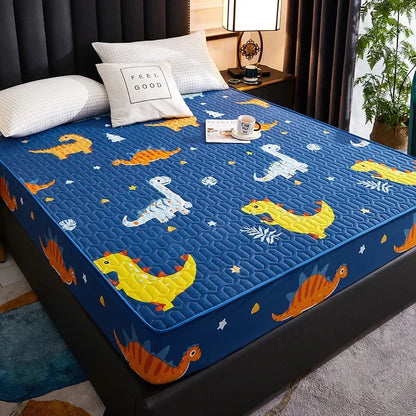 Waterproof Thicken bed Cover Protector Skin-Friendly Queen King Double Fitted Sheet Mattress Cover Mat 150x200 180x200 160x200cm.