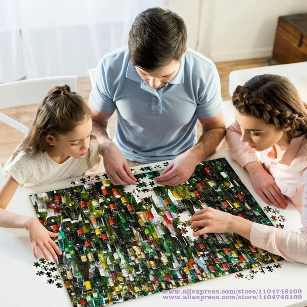 Disney Princess Puzzle Elsa Ariel Snow White Jigsaw Puzzles for Girl Children's Educational Toys Diy Gift108/200/300/500/1000Pcs.