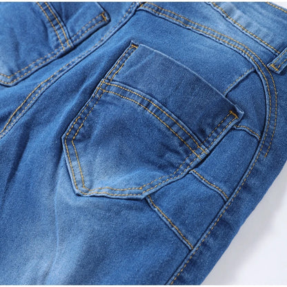 Street Slim Women's Blue Pencil Denim Pants Women Zipper Pockets Lady Jeans 2025 Autumn Lady Casual Street Trouser