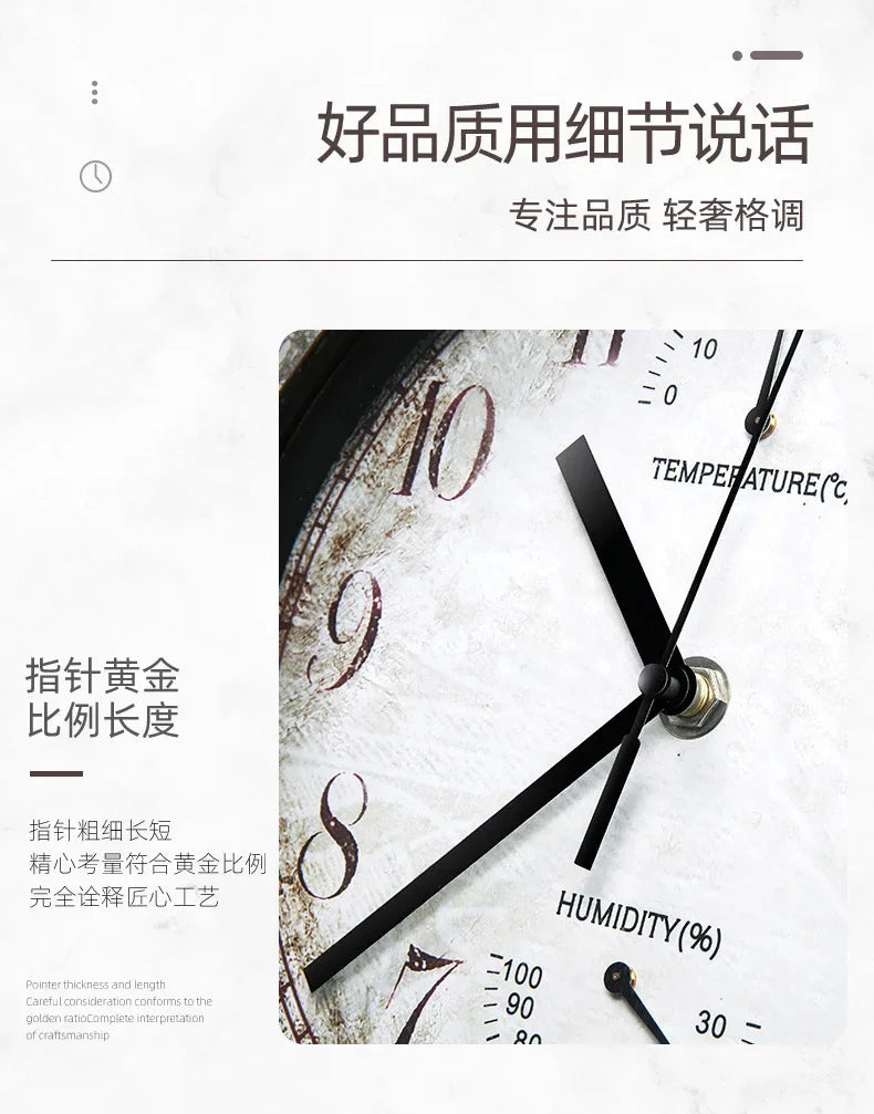 100 % wasserdichte Wanduhr, Outdoor-Uhr, Badezimmer, Küche, Terrasse, Geschäft, Wohnzimmer, dekorative Wanduhr, stilvolle, geräuschlose Wanduhr