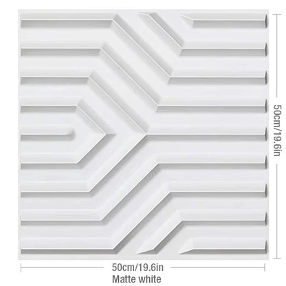 4pcs/ 50x50cm 3D Wall Panels Indoor Wall Decoration for Living Room Bedroom Hotel Office Mural Tile-Panel-Mold 3D Wall Sticker