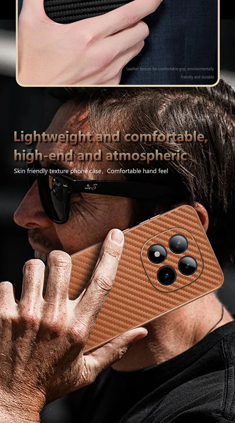 For Xiaomi Redmi Note 15 pro plus Carbon Fiber Phone Case -New Hot Series Mi Note 13/14 pro Plus/15 pro Poco X7/X6/M6 pro Case5G.