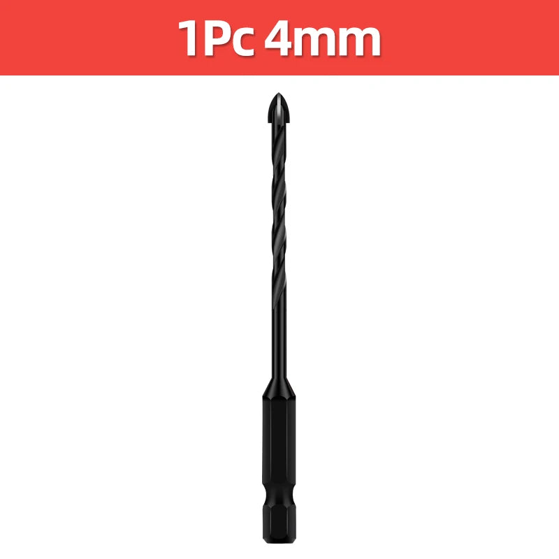 TOOLEYE Kreuz Hex Bohrer Set Für Beton Porzellan Fliesen Glas Metall Multifunktions Bohrer Bits Kit Power Werkzeuge Bohren Bohrer