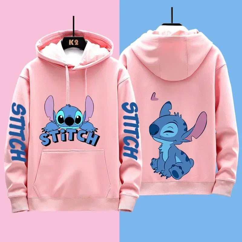 Disney Stitch Different Couple Outfits for Men and Women Casual Sweatshirts Hooded Jackets and Clothes.