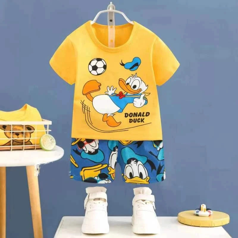 Sommer Cartoon T-Shirt Shorts Kinder Jungen Set Baumwolle T-Shirts Hosen Freizeit Jungen und Mädchen Babys Kleidung lässig 2 stücke.