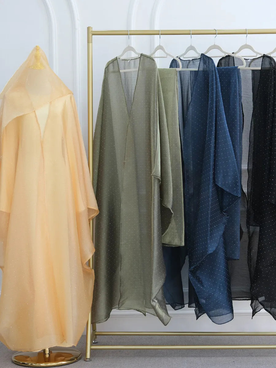 Women Arabic Eid Muslim Dubai Abaya Luxury hot diamonds Hijab Dress Kimono Cardigan Kaftan Robe Femme Islam Clothing Kebaya.
