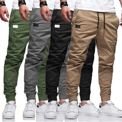 2025New Men's Casual Sports Pants Sweatpants Male Jogger Cargo Harem Pencil Pants Trousers Multi-pocket Sweatwear.