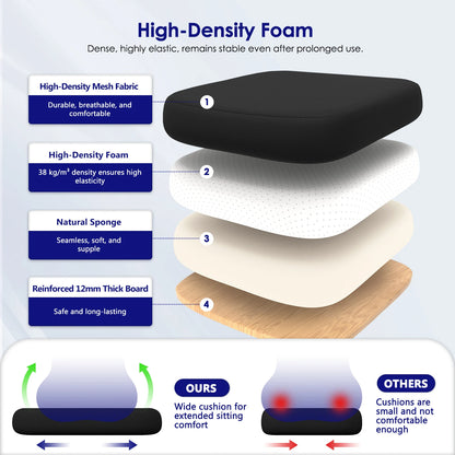 Daccormax Ergonomischer Bürostuhl, Mehrpunktstütze, verstellbare, atmungsaktive Netzrückenlehne, drehbarer Computer-Schreibtischstuhl mit Kopfstütze
