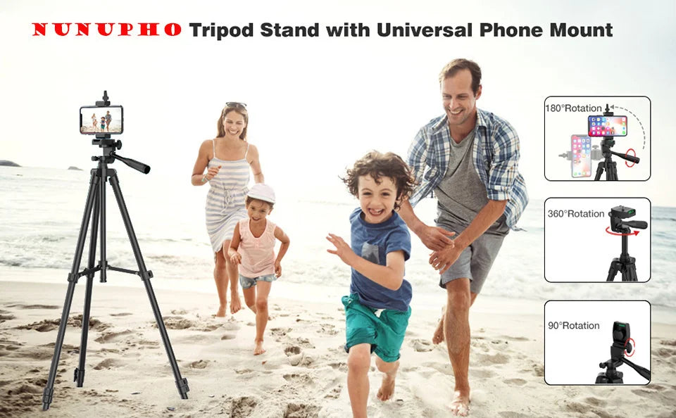 Tripod For Phone Camera Tripod Stand with Bluetooth Remote Phone Holder Lightweight Universal Photography For Xiaomi Huawei DSLR.
