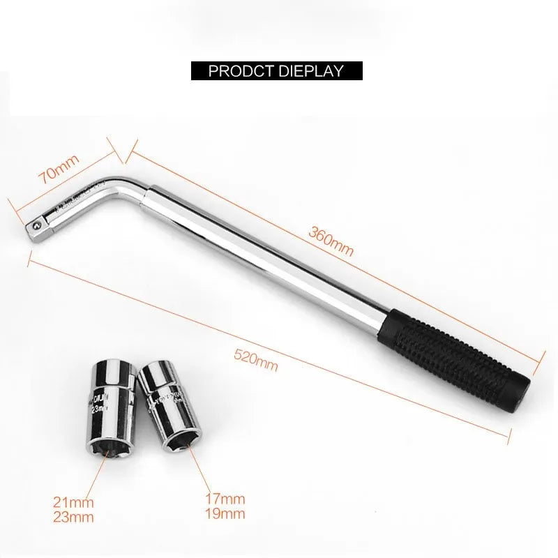 Teleskop-Radschlüssel, Schraubenschlüssel, Radschlüssel mit Steckschlüssel, Autoreparaturwerkzeuge, 17/19, 21/23 mm