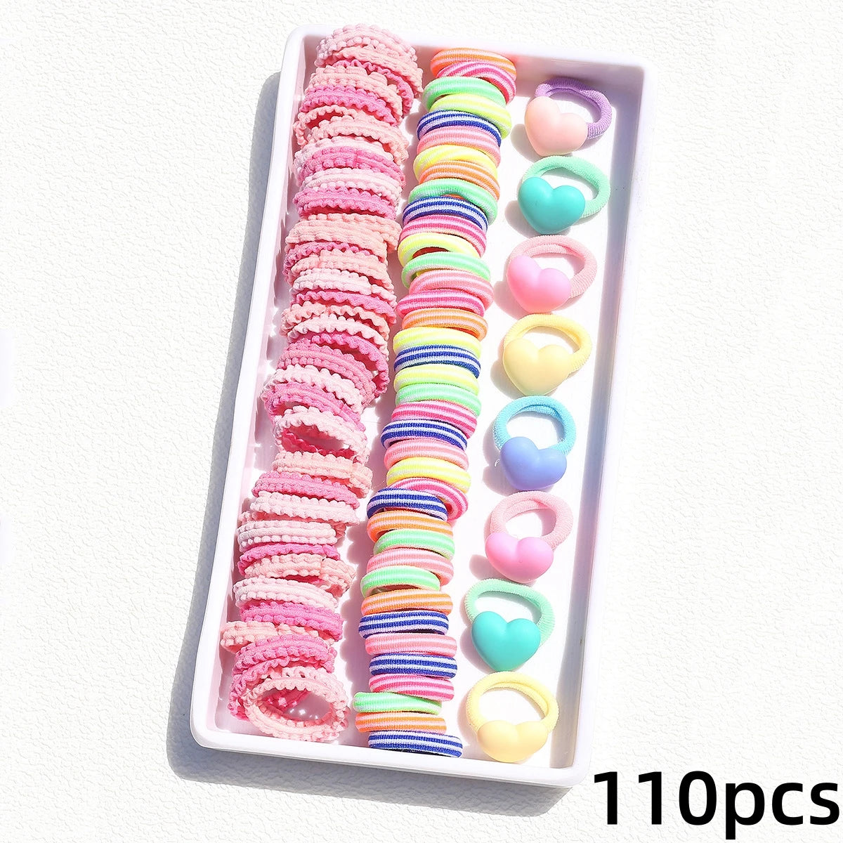 1Pack Girls Colorful Hair Bands Set Nylon Elastic Rubber Band Children Ponytail Holder Scrunchies Kids Hair Accessories.