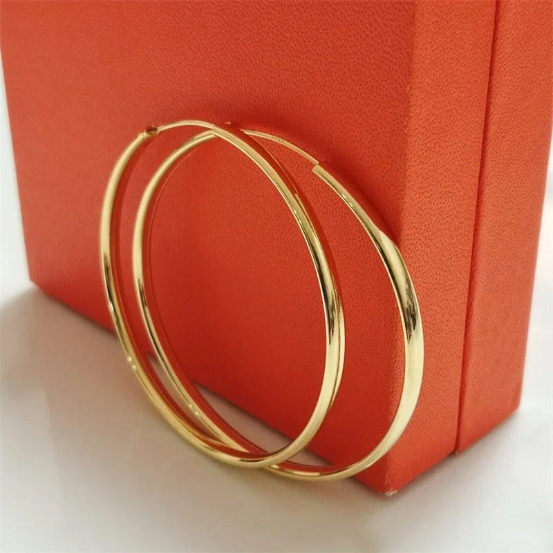 Senlissi - 925 Sterling Silver Hoop Earrings For Women 18K Gold Plated Jewelry Dazzling Women's Hoops Earrings Christmas Gifts.