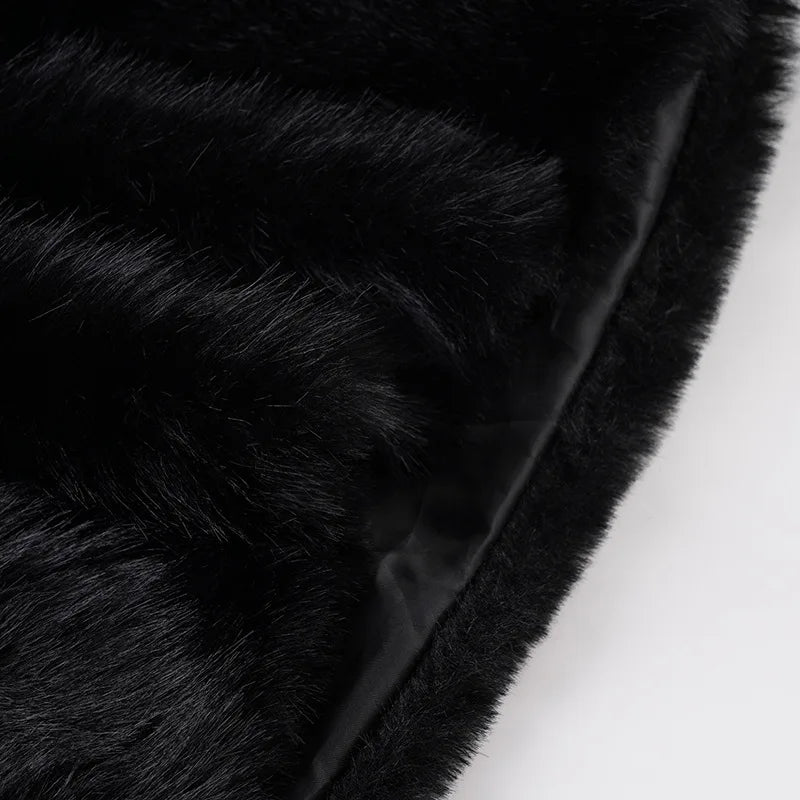 2025 Fall Winter Women Fashion Faux Fur Bodycon Mini Skirts All Matching Basic Casual Streetwear Bottoms Furry Skirt Clubwear.