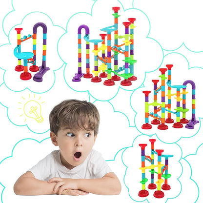 29-142PCS Marble Run Building Blocks Marbles Slide Toys For Children DIY Creativity Constructor Educational Toys Children Gift