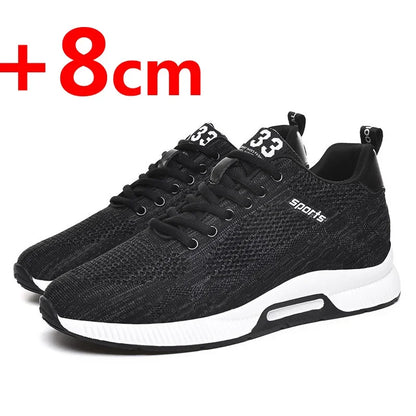 Männer Turnschuhe Aufzug Schuhe Versteckte Heels Atmungsaktive Erhöhung Schuhe für Männer Erhöhen Einlegesohle 6CM Sport Casual Höhe Schuhe.