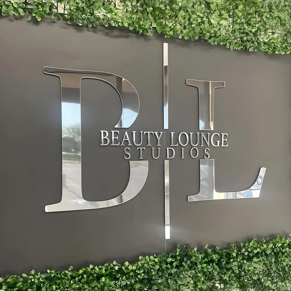 Personalized Large Business Sign Wall Mounted Acrylic 3D Logo Sign Custom Wall Art Beauty Salon Shop Bar Decor Home Decorations.