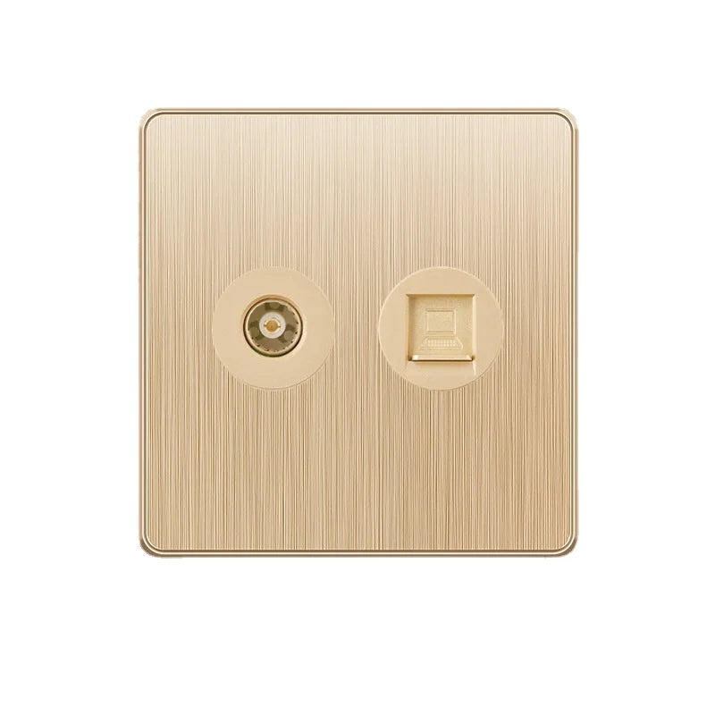 Gold 13A UK Stecker USB Steckdose, Haushalt elektrische licht schalter, universal 5 loch Dual Buchse mit USB Ladegerät, AC110-250V