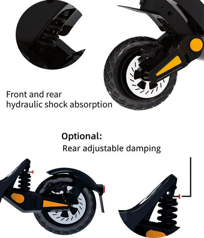 DriveTron DT06 E-Scooter 1900W Peak Power 60V18.2AH Battery 11*11‘’ Fat Tire Adult Electric Scooter.