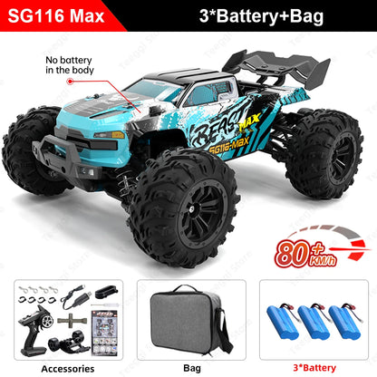 SG116 MAX 1:16 High Speed Drift Racing Car 80KM/H Brushless Motor 4WD SG316 MAX RC Off Road Car Monster Trucks Toy For Kids Gift