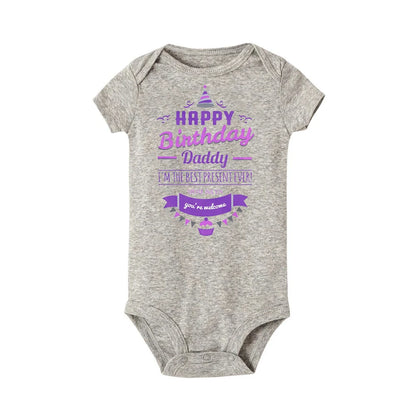 Alles Gute zum Geburtstag Papa Neugeborenes Baby Body Geschlechtsneutrale Babyartikel Säuglingskleidung Zwillinge Outfit Strampler Vater Geburtstagsgeschenk