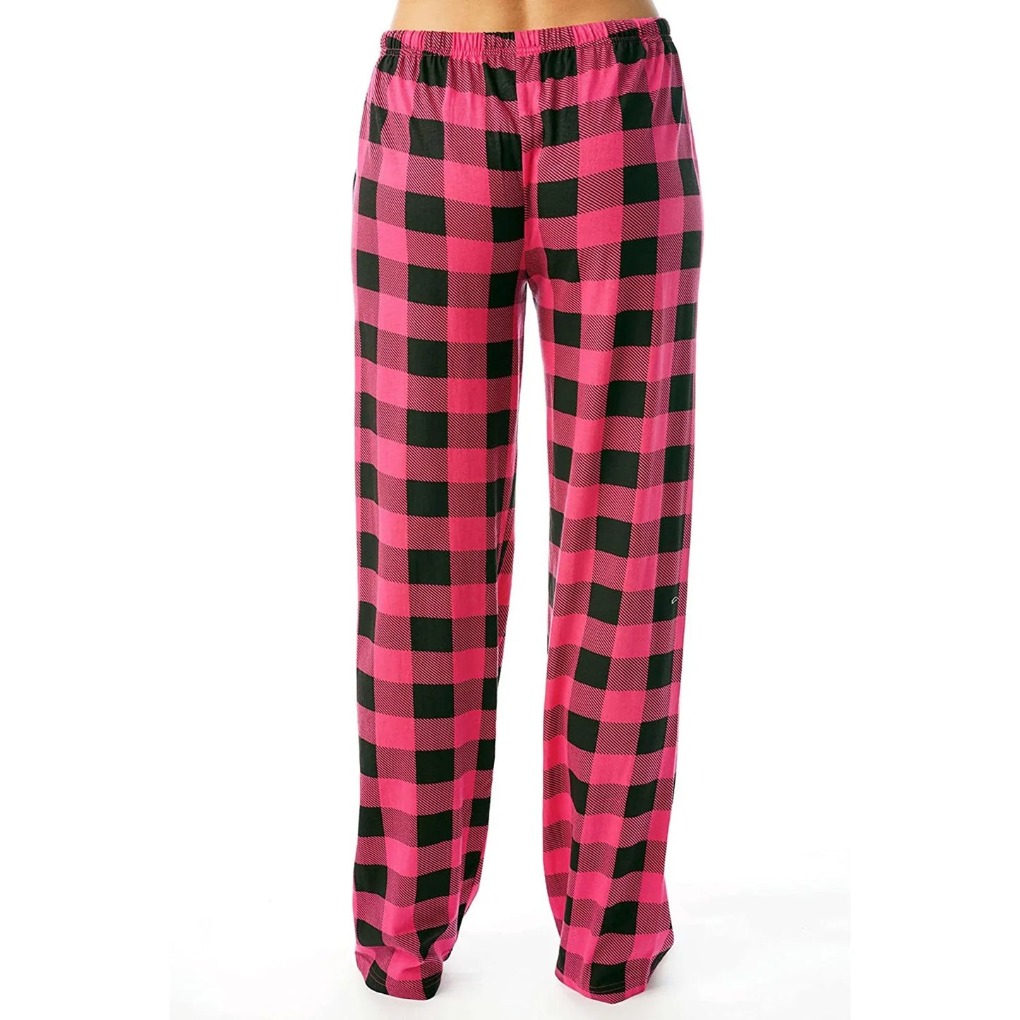 Frauen Weihnachten Pyjama Hosen Herbst Winter Plaid Gedruckt Hosen Mode Lässig Breite Bein Hosen Kleidung Streetwear