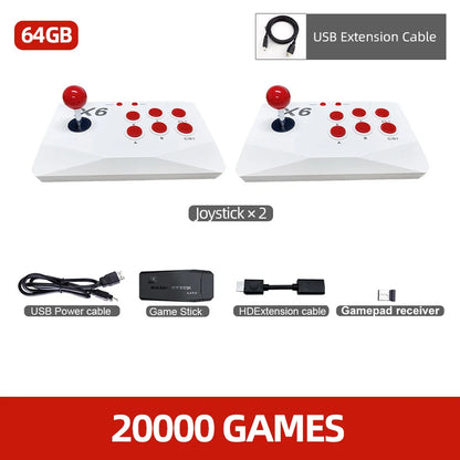 VILCORN M8 Game Stick 4K Arcade Video Game Console for MAME PS1 9 Emulator with Double Arcade Joysitck 41000 Games Retro Machine.