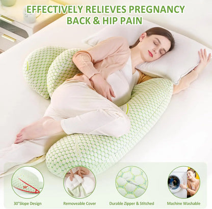 Wedge Pregnancy Pillow for Sleeping 2024 Adjustable Comfort Full Body Pillow Support Pillow for Pregnant Maternity Body Pillow.
