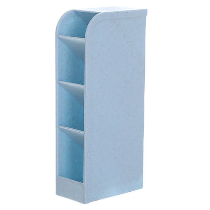 4-Gitter-Farbe, schräges Einsetzen, Desktop-Organizer, transparenter Stifthalter, Bleistift, Make-up-Pinsel, Aufbewahrungsbox, Büro, Schule, Schreibwaren.