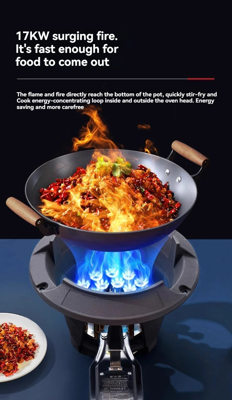 Low-pressure Fierce Fire Stove Single Commercial Gas Stove with Flameout Protection Liquefied Gas Stove Low-pressure.