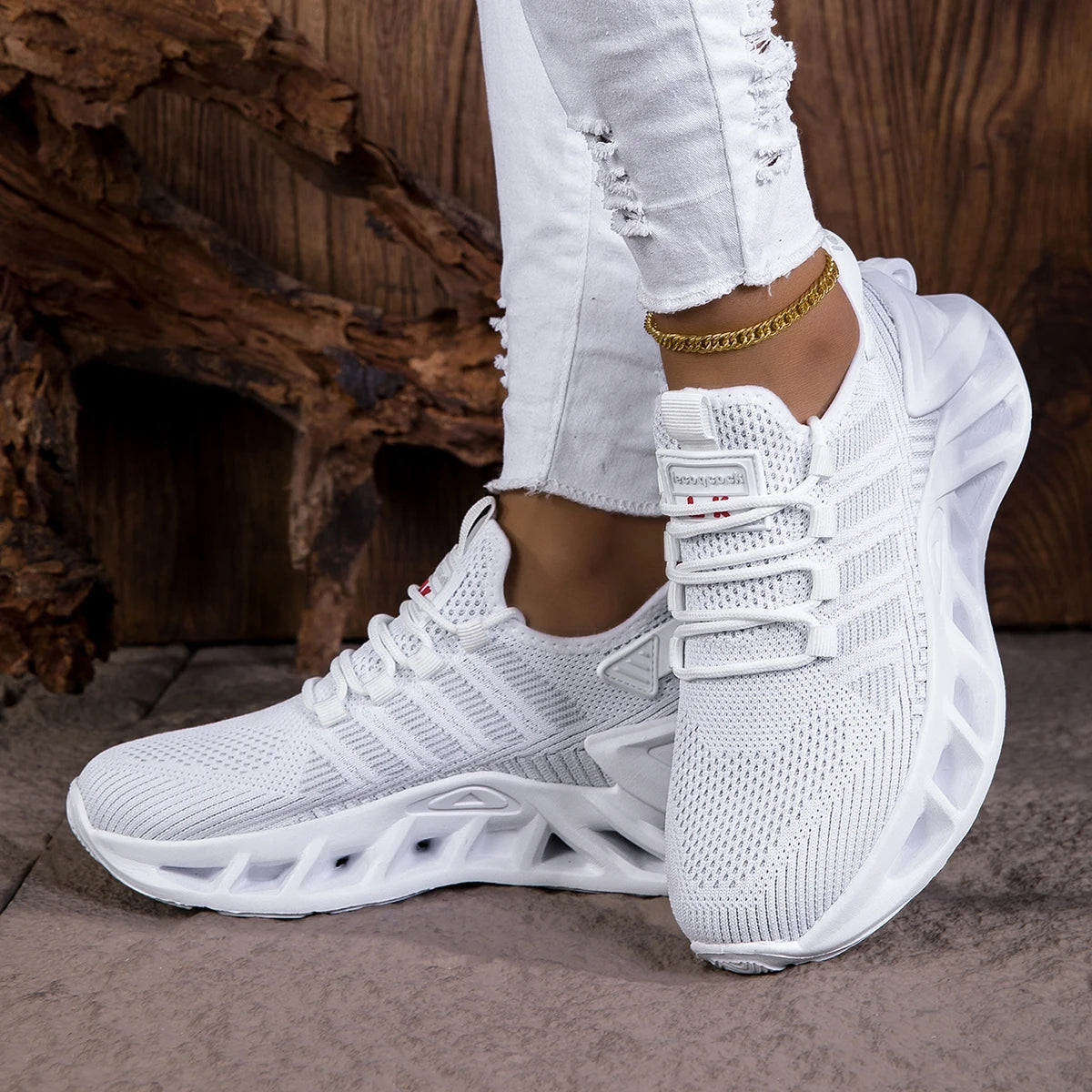 YRZL Unisex Running Shoes Men Women Lightweight Mesh Breathable Comfortable Flat Soft Tennis Shoes Summer Lace-up Sneakers Man.