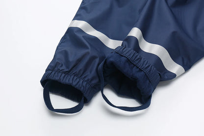 HONEYKING Boys Raincoat Suit Kids Clothing Set Comfortable Breathable Rain Suit with Jacket And Trousers for Children.