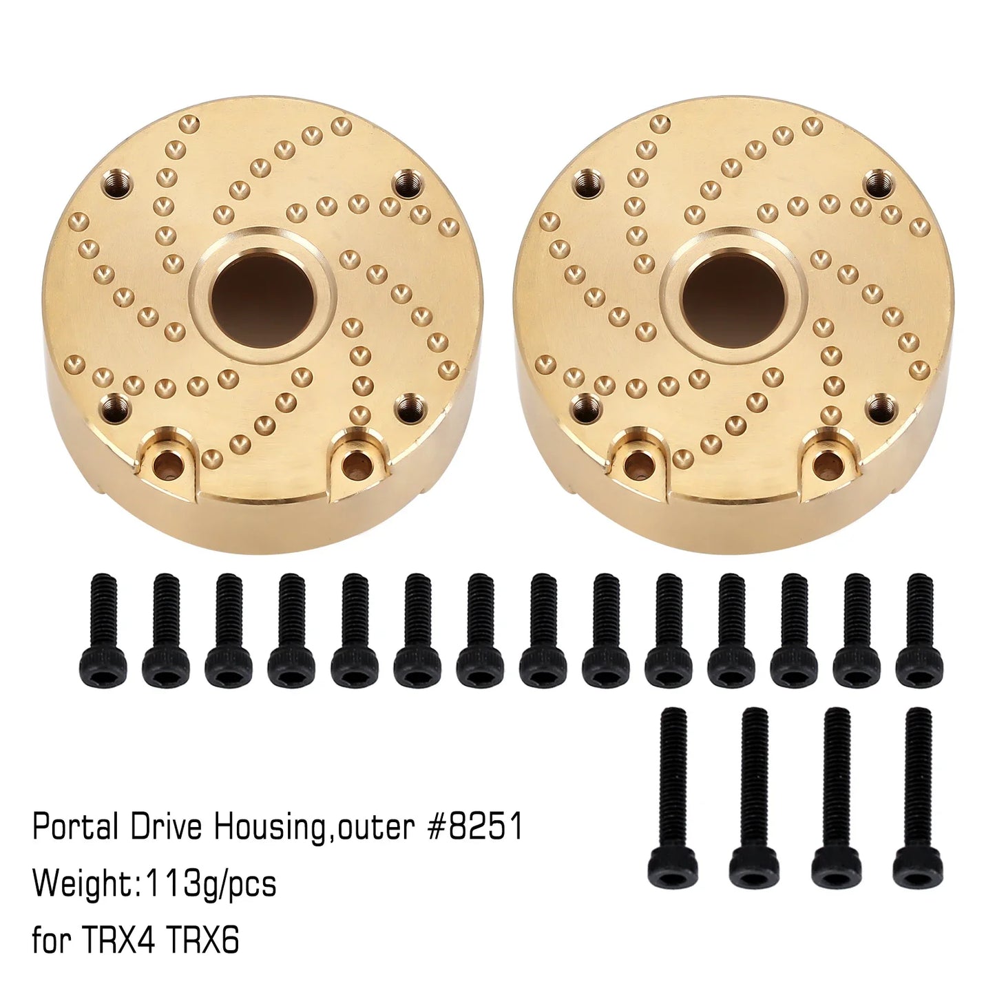 INJORA Heavy Brass Counterweight Portal Drive Housing Bumper Holder Axle Mount for RC Crawler TRX4 TRX-4 TRX6 Upgrade Parts