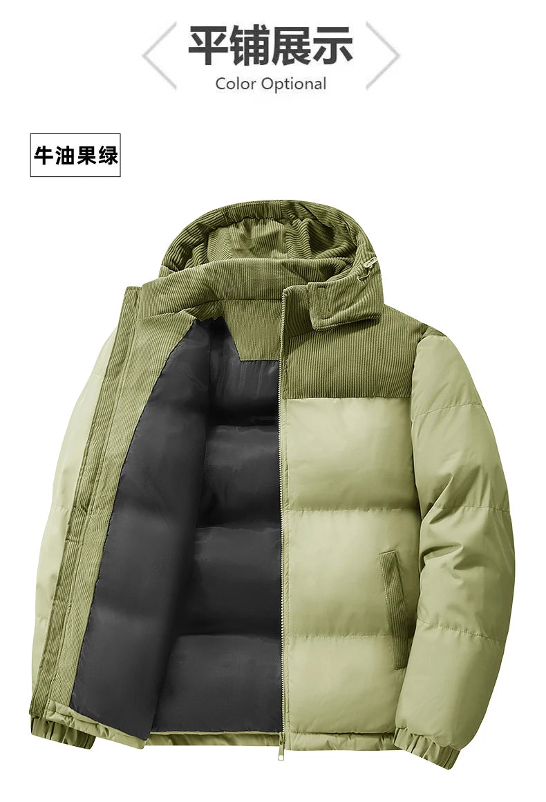 Winter Loose-fit Thickened Warm Cotton Parka Men Trendy Student Puffer Jacket Oversize Parka Korean Men's Puffer Jacket Parkas