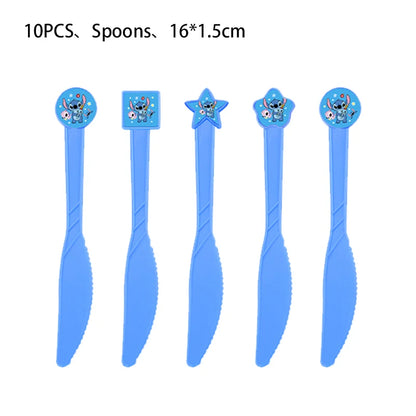 Stitch Party Supplies für Kinder Lilo und Stitch Geburtstag Party Dekorationen Luftballons Banner Tischdecke Hintergrund Geschirr