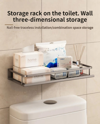 60 cm Breite, verbessertes WC-Aufbewahrungsregal/Badezimmer-Shampoo-Regale, Kleiderbügel, Duschregal, Kleiderbügel, Eckregal