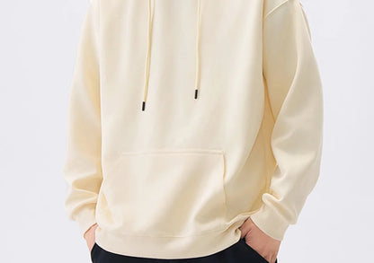 470G-570G HeavyWeight Cotton New Autumn Casual Men's Top Solid Color Loose Pullover Hoodies Sweatshirt Long-Sleeve Men Clothing.