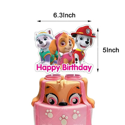 Paw Patrol Rosa Geburtstag Skye Thema Party Dekorationen Geschirr Set Pappteller Tassen Servietten Für Kind Party Liefert Spielzeug Geschenke.