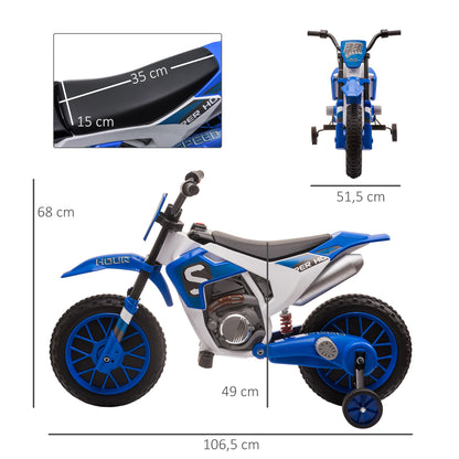 Homcom Electric Motorcycle for Children+3 Years 12V 2 Wheels Balance More. 8 Km/H.